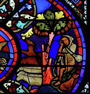 Repentance: Stained glass window, Ambulatory, Bourges Cathedral