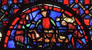 Typological: Stained glass window, Ambulatory, Bourges Cathedral