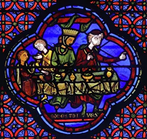 Quatrefoil: Stained glass window, Ambulatory, Bourges Cathedral