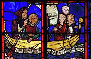 Continua: Stained glass window, Ambulatory, Bourges Cathedral