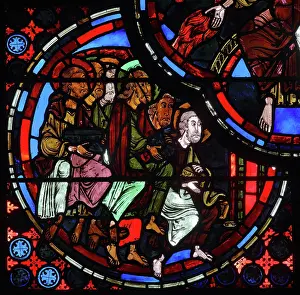 Continua: Stained glass window, Ambulatory, Bourges Cathedral