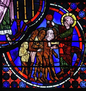 Continua: Stained glass window, Ambulatory, Bourges Cathedral