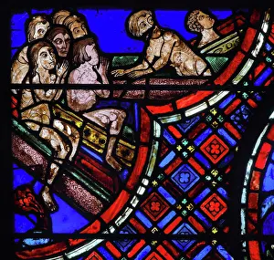Continua: Stained glass window, Ambulatory, Bourges Cathedral