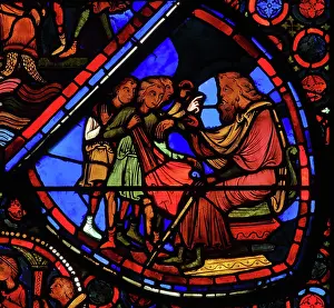 Continua: Stained glass window, Ambulatory, Bourges Cathedral