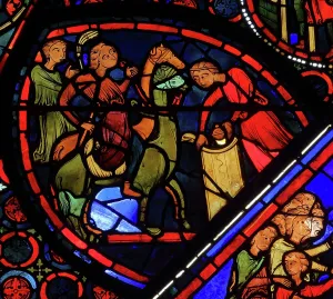 Continua: Stained glass window, Ambulatory, Bourges Cathedral
