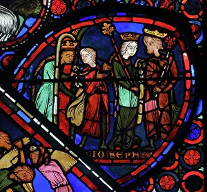 Slander: Stained glass window, Ambulatory, Bourges Cathedral