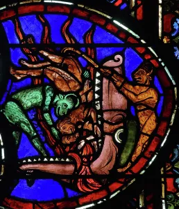 Continua: Stained glass window, Ambulatory, Bourges Cathedral