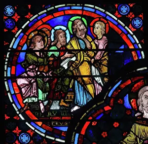 Continua: Stained glass window, Ambulatory, Bourges Cathedral
