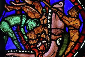 Continua: Stained glass window, Ambulatory, Bourges Cathedral