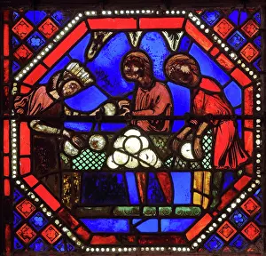 Continua: Stained glass window, Ambulatory, Bourges Cathedral