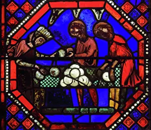 Continua: Stained glass window, Ambulatory, Bourges Cathedral