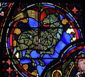 Continua: Stained glass window, Ambulatory, Bourges Cathedral