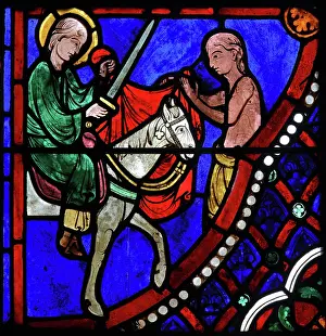 Continua: Stained glass window, Ambulatory, Bourges Cathedral