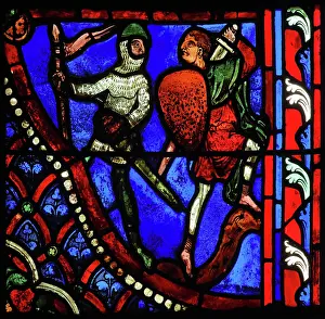Continua: Stained glass window, Ambulatory, Bourges Cathedral