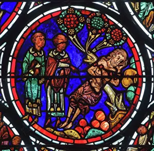 Continua: Stained glass window, Ambulatory, Bourges Cathedral