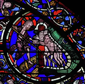 Continua: Stained glass window, Ambulatory, Bourges Cathedral
