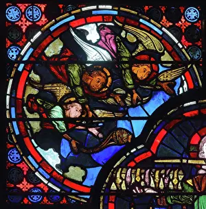 Censer: Stained glass window, Ambulatory, Bourges Cathedral