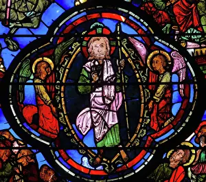 Continua: Stained glass window, Ambulatory, Bourges Cathedral