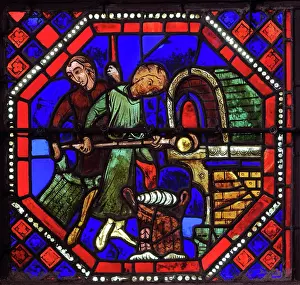 Continua: Stained glass window, Ambulatory, Bourges Cathedral