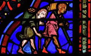 Continua: Stained glass window, Ambulatory, Bourges Cathedral