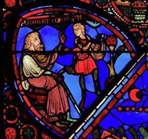 Ambulatory: Stained glass window, Ambulatory, Bourges Cathedral