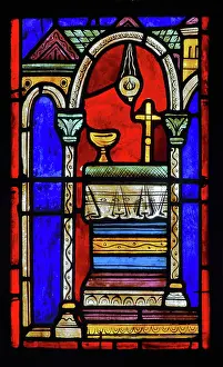 Ambulatory: Stained glass window, Ambulatory, Bourges Cathedral