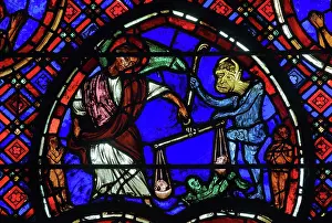 Ambulatory: Stained glass window, Ambulatory, Bourges Cathedral