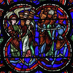 Ambulatory: Stained glass window, Ambulatory, Bourges Cathedral