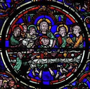 Ambulatory: Stained glass window, Ambulatory, Bourges Cathedral