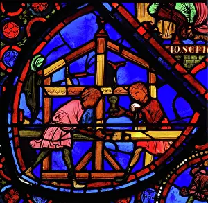 Ambulatory: Stained glass window, Ambulatory, Bourges Cathedral