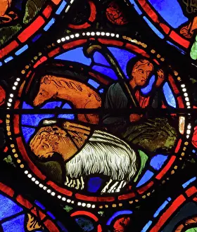 Ambulatory: Stained glass window, Ambulatory, Bourges Cathedral