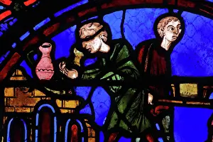 Ambulatory: Stained glass window, Ambulatory, Bourges Cathedral