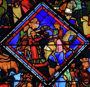 Ambulatory: Stained glass window, Ambulatory, Bourges Cathedral