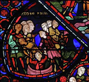 Ambulatory: Stained glass window, Ambulatory, Bourges Cathedral