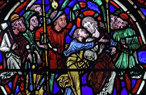 Ambulatory: Stained glass window, Ambulatory, Bourges Cathedral