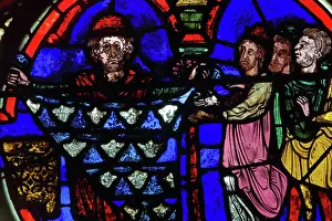 Ambulatory: Stained glass window, Ambulatory, Bourges Cathedral