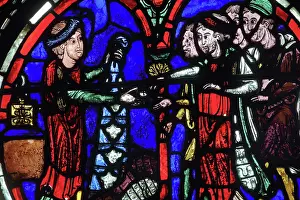 Ambulatory: Stained glass window, Ambulatory, Bourges Cathedral