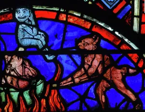 Ambulatory: Stained glass window, Ambulatory, Bourges Cathedral