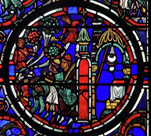 Ambulatory: Stained glass window, Ambulatory, Bourges Cathedral