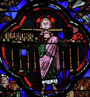 Ambulatory: Stained glass window, Ambulatory, Bourges Cathedral