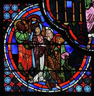 Ambulatory: Stained glass window, Ambulatory, Bourges Cathedral