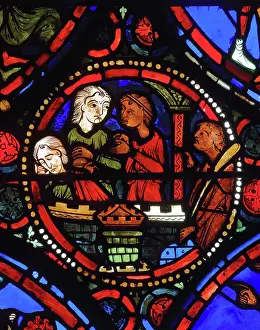 1324: Stained glass window, Ambulatory, Bourges Cathedral