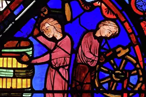 1324: Stained glass window, Ambulatory, Bourges Cathedral
