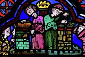 1324: Stained glass window, Ambulatory, Bourges Cathedral
