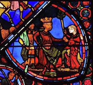 1324: Stained glass window, Ambulatory, Bourges Cathedral