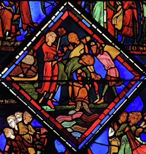 1324: Stained glass window, Ambulatory, Bourges Cathedral