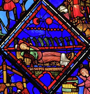 1324: Stained glass window, Ambulatory, Bourges Cathedral