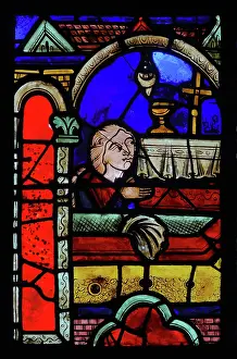 1324: Stained glass window, Ambulatory, Bourges Cathedral