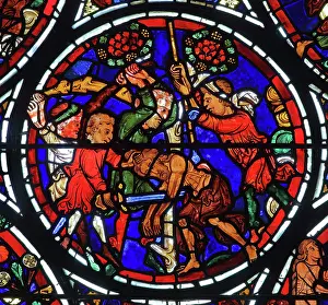1324: Stained glass window, Ambulatory, Bourges Cathedral