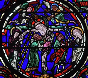 1324: Stained glass window, Ambulatory, Bourges Cathedral